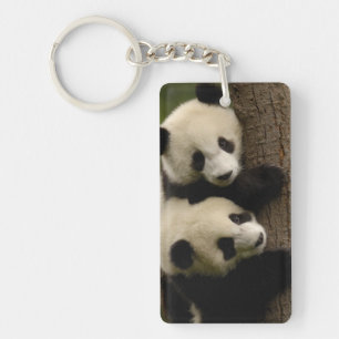 Giant panda babies (Ailuropoda melanoleuca) 2 Key Ring