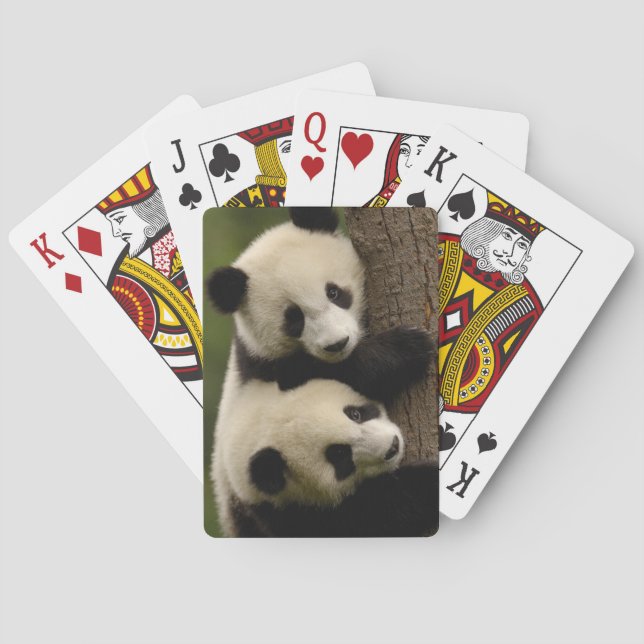 Giant panda babies (Ailuropoda melanoleuca) 2 Playing Cards (Back)