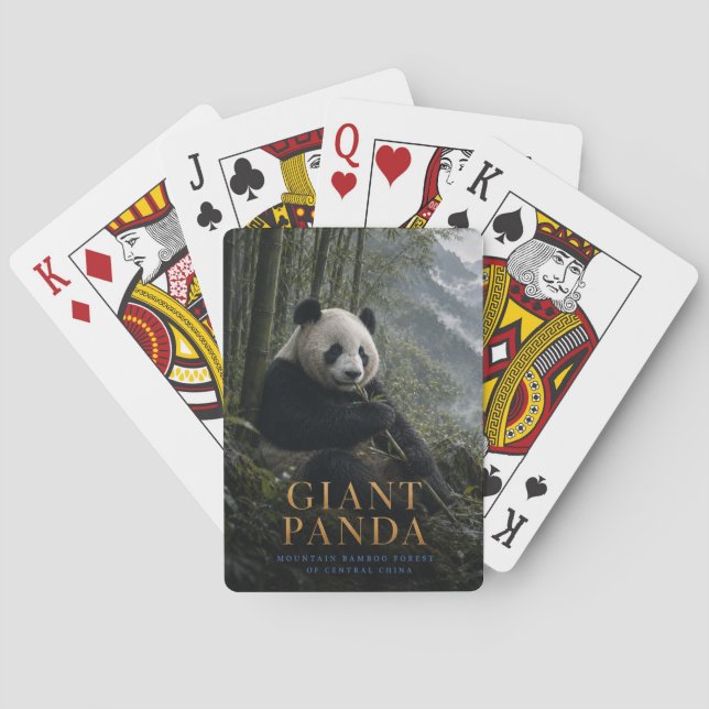 Giant Panda Bamboo Forest ANIMALS Poker Playing Cards (Back)