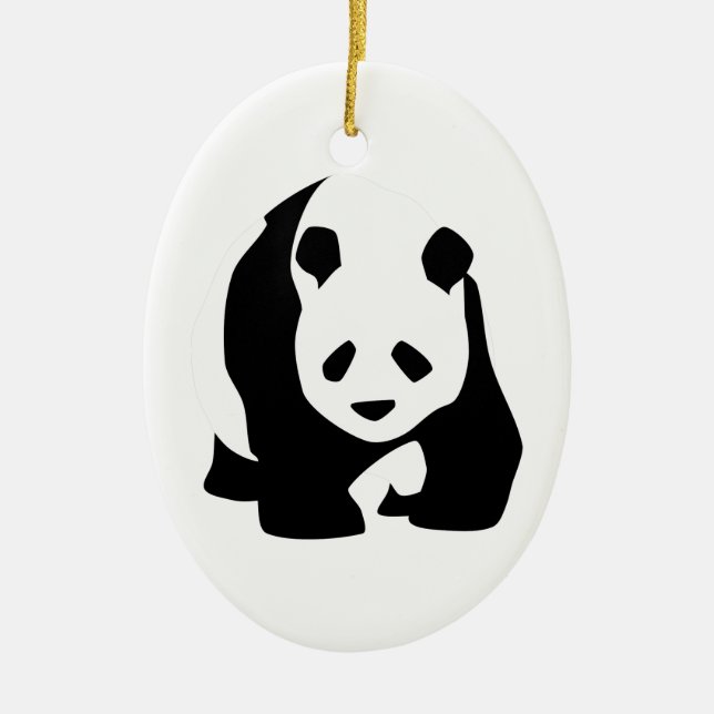 Giant Panda Bear Ceramic Tree Decoration (Front)