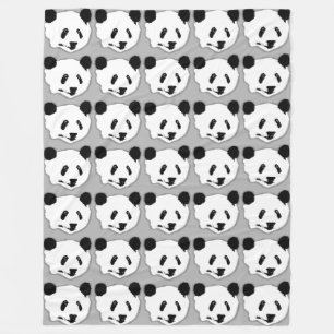Giant Panda Bear Face Fleece Blanket