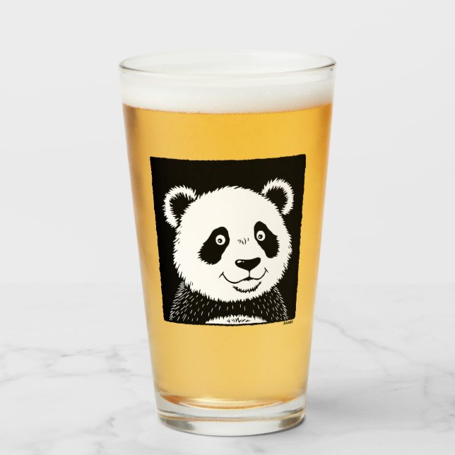 Giant Panda Bear Glass (Front Filled)