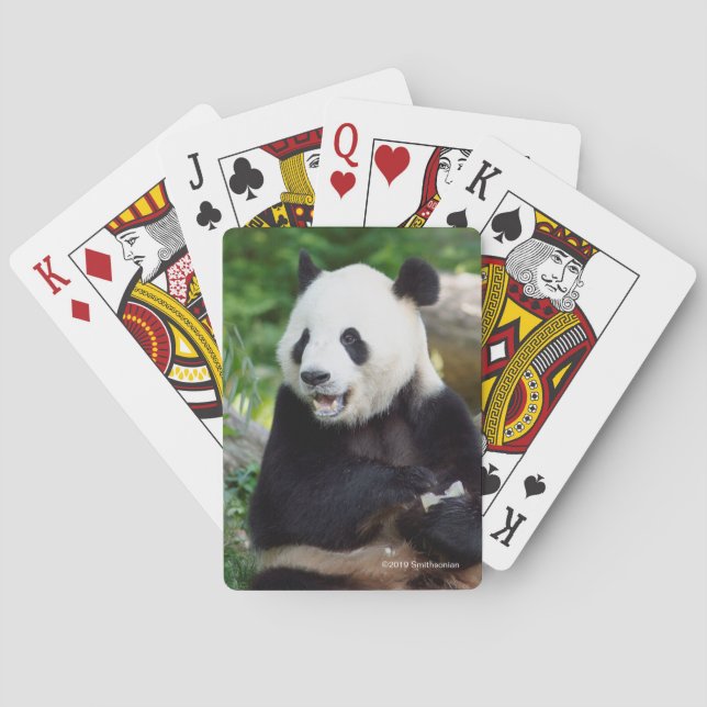 Giant Panda Eating Bamboo Playing Cards (Back)
