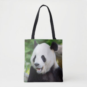 Giant Panda Eating Bamboo Tote Bag