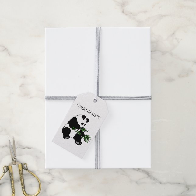Giant Panda Gift Tags (With Twine)