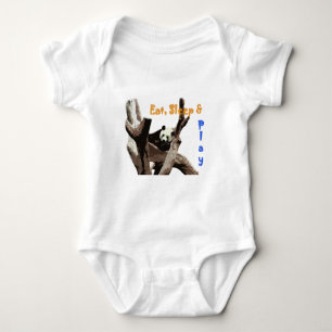 Giant panda in a wild animal zoo photography. baby bodysuit
