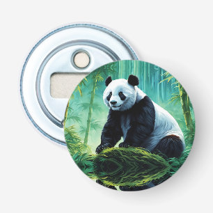 Giant Panda in Bamboo Forest Bottle Opener