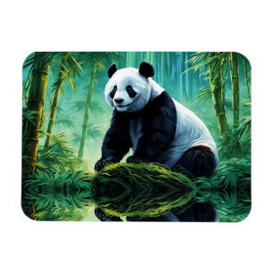 Giant Panda in Bamboo Forest Magnet