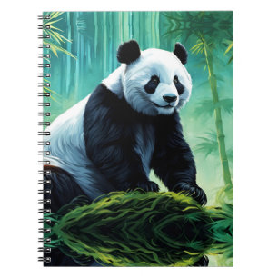 Giant Panda in Bamboo Forest Notebook