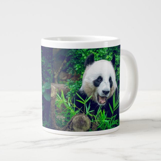 Giant Panda- Jungle-forest Large Coffee Mug (Front Right)