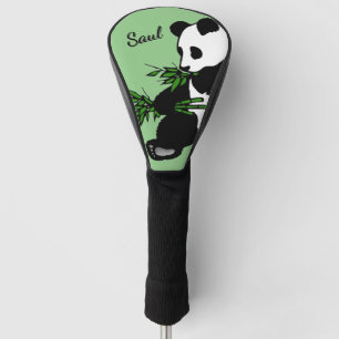 Giant Panda Monogram, Name Green Golf Head Cover
