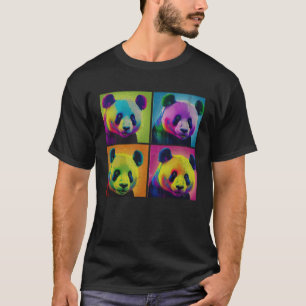 Giant Panda Pop Illustration Colourful Animal Men  T-Shirt