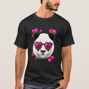 Giant Panda Valentines Day Heart Couples Love Day  T-Shirt
