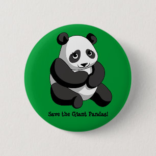 Giant Pandas 6 Cm Round Badge