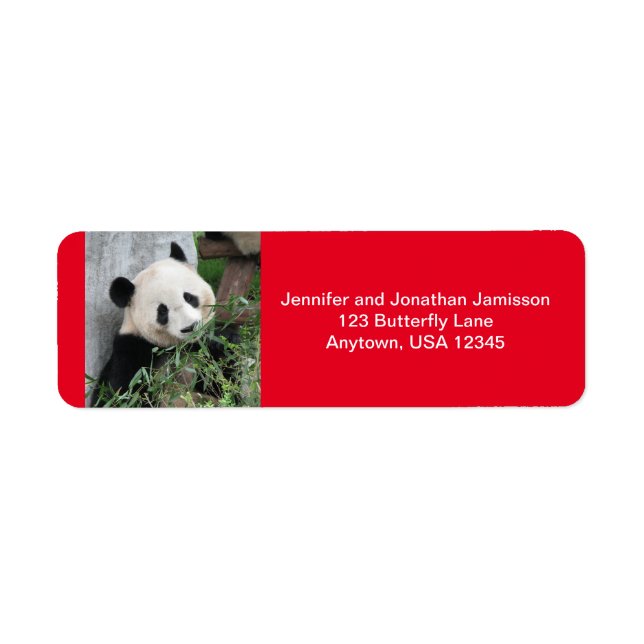 Giant Pandas Red Return Address (Front)