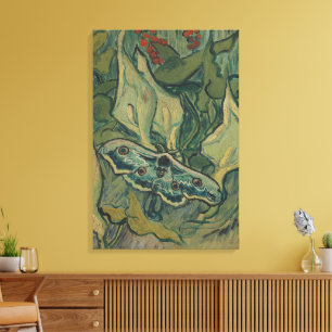 Giant Peacock Moth (1889) by Vincent van Gogh Canvas Print