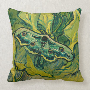 Giant Peacock Moth, 1889 by Vincent van Gogh Cushion