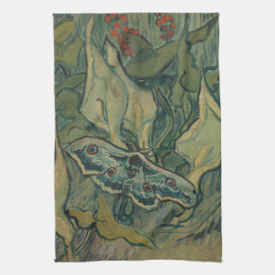 Giant Peacock Moth (1889) by Vincent van Gogh Tea Towel