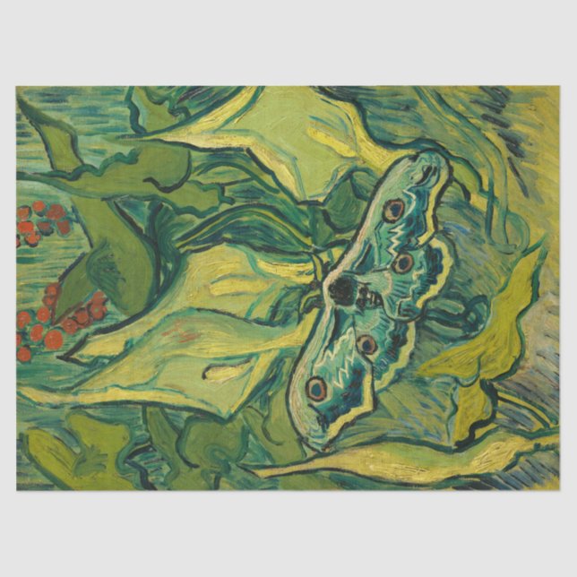 Giant Peacock Moth by Vincent van Gogh Tissue Paper (Front)