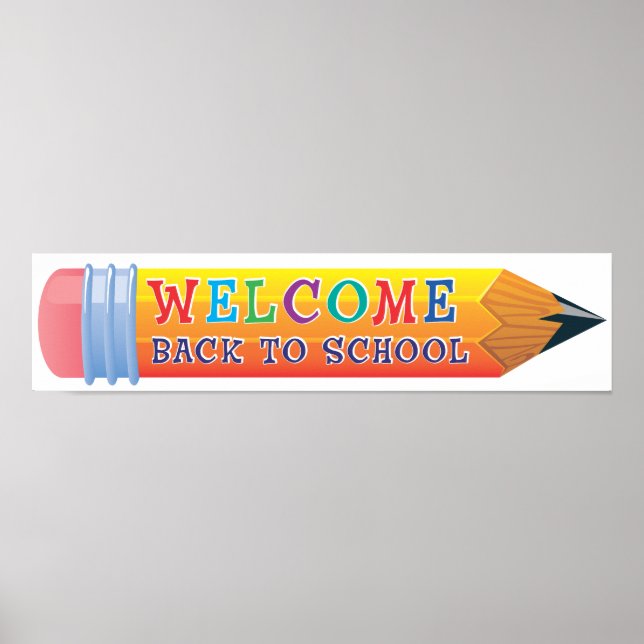 Giant Pencil School Banner Poster (Front)