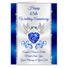 Giant Personalised 65th Wedding Anniversary Cards