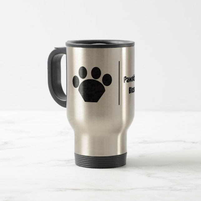 Giant Pet Paw Print  Travel Mug (Front Left)