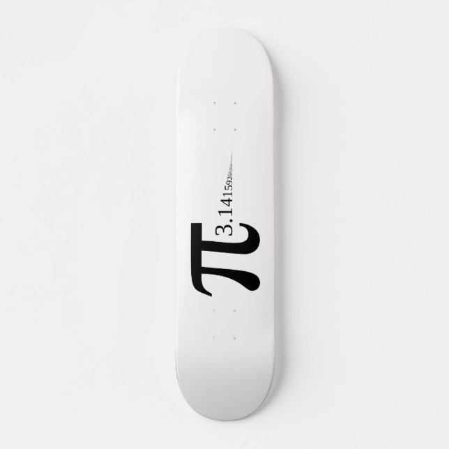 Giant "Pi" Symbol & 3.14... Skateboard (Front)