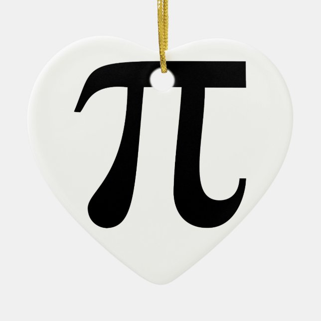 Giant "Pi" Symbol Ceramic Tree Decoration (Front)