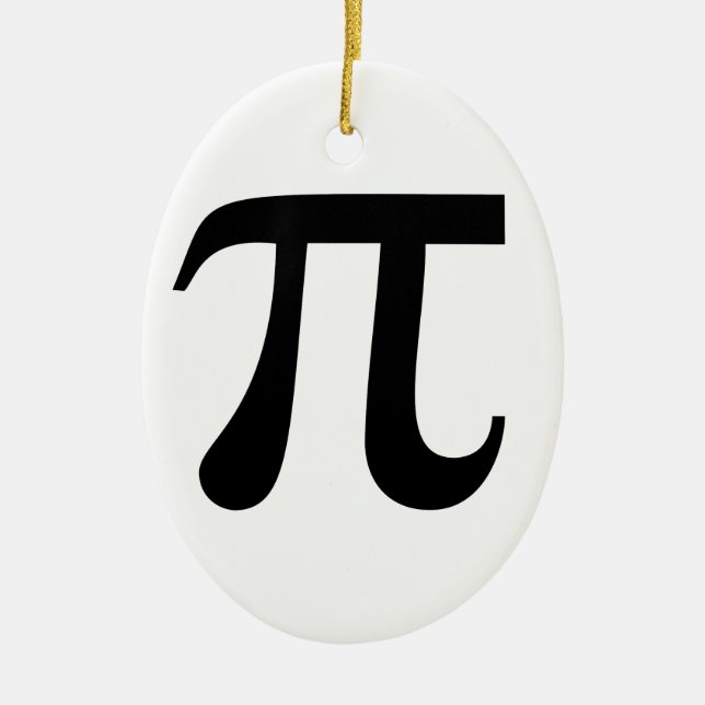 Giant "Pi" Symbol Ceramic Tree Decoration (Front)