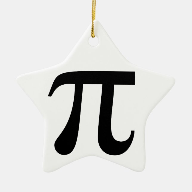 Giant "Pi" Symbol Ceramic Tree Decoration (Front)