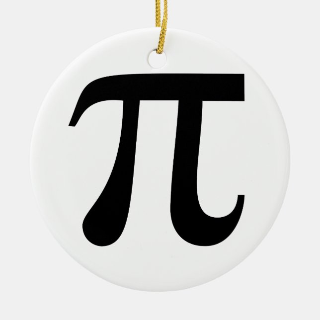 Giant "Pi" Symbol Ceramic Tree Decoration (Front)