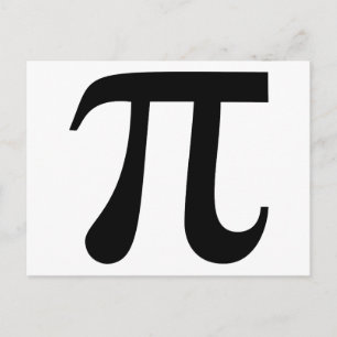 Giant "Pi" Symbol Postcard