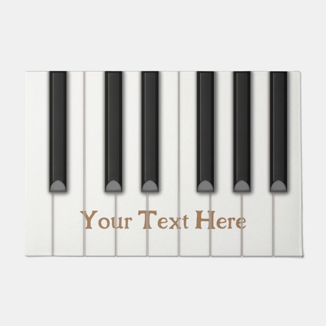 Giant Piano Keys Personalizable in 4 Colours 24x36 Doormat (Front)