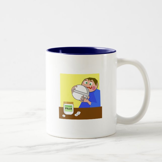 Giant Pill Two-Tone Coffee Mug (Right)
