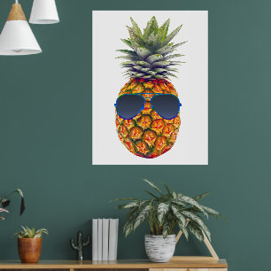 Giant Pineapple Wearing Sunglasses, Foodies, ZSSG Poster