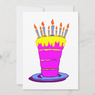 Giant Pink Birthday Cake Card