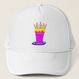 Giant Pink Birthday Cake Trucker Hat