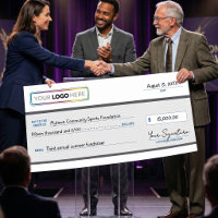 Giant Promotional Check with Business Logo |