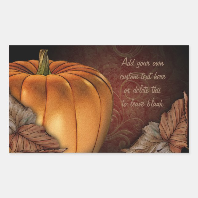Giant Pumpkin Personalised Stickers (Front)