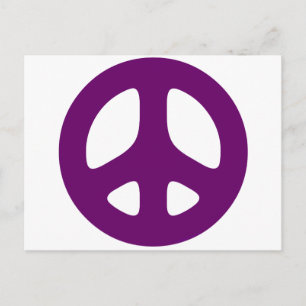 Giant Purple Peace Sign Postcard