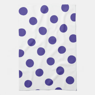 Giant purple polka-dot patterned tea towel