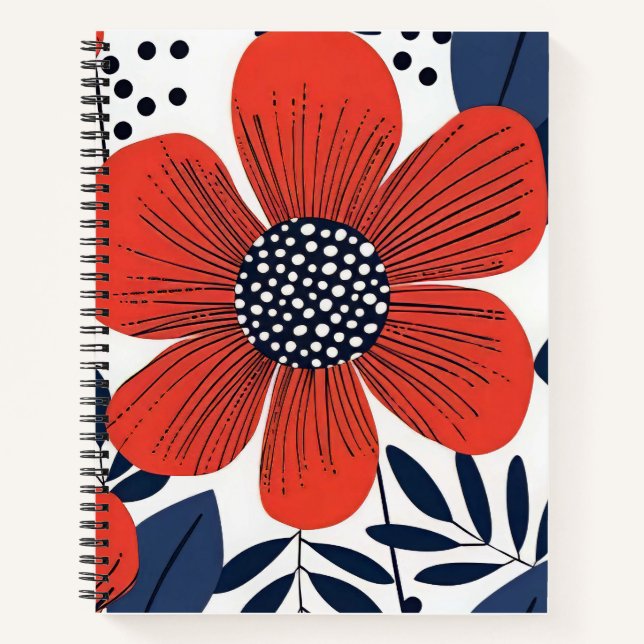 Giant Red Flower Notebook (Front)