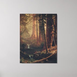 Giant Redwood Trees of California Albert Bierstadt Canvas Print
