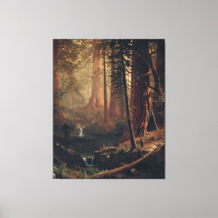 Giant Redwood Trees of California Albert Bierstadt Canvas Print