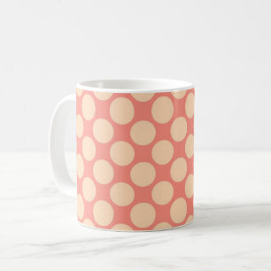 Giant retro dots - Sherbet orange Coffee Mug