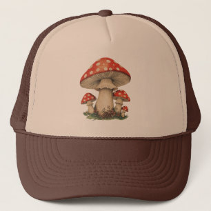 Giant Retro Saucer Mushroom Cluster -Graphic Print Trucker Hat