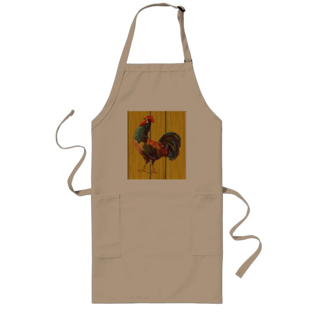Giant Rooster Vintage Kitchen Art Apron (Front)