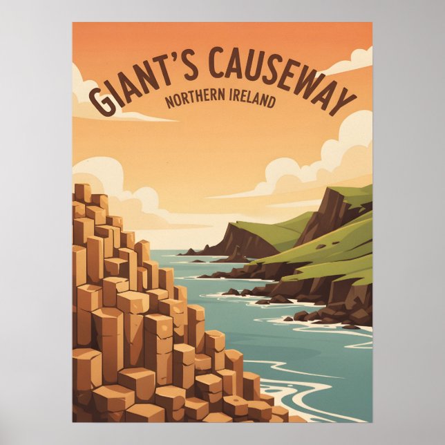 Giant s Causeway Northern Ireland Poster (Front)