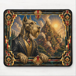 Giant Schnauzer, Art Deco Dog Mouse Mat