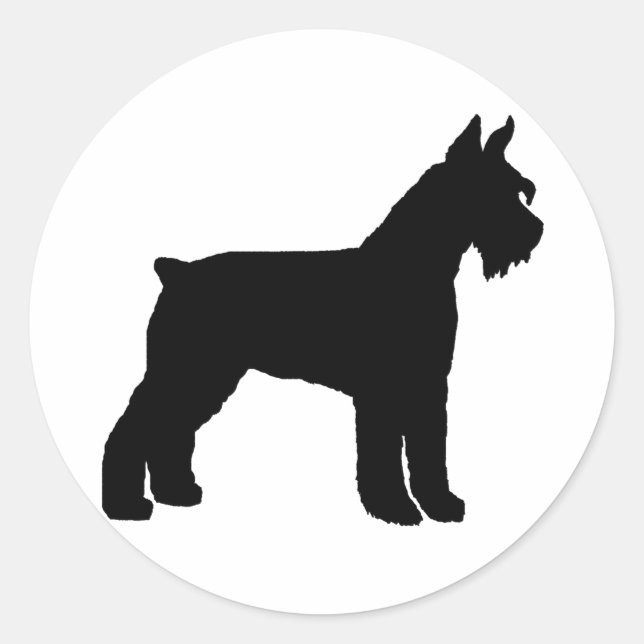 Giant Schnauzer (black) Classic Round Sticker (Front)